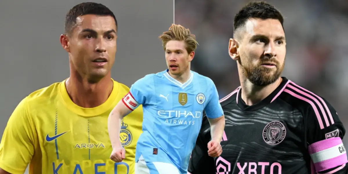 Kevin de Bruyne, Lionel Messi and Cristiano Ronaldo