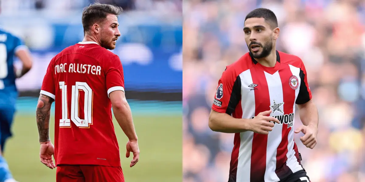 MacAllister vs Maupay.