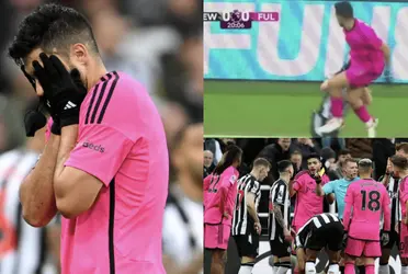 Marco Silva, Fulham manager, came to the defense of Raúl Jiménez and attacked the referee who sent him off in the match against Newcastle.