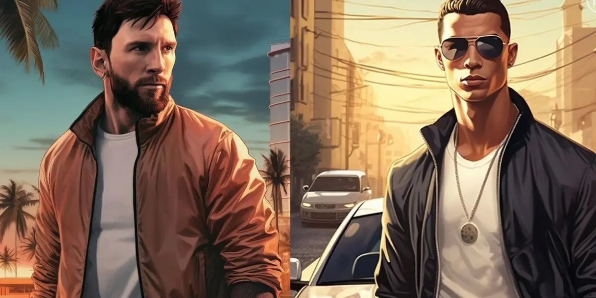On the occasion of the presentation of GTA 6, fans were in charge of recreating Lionel Messi and Cristiano Ronaldo as characters from the video game.