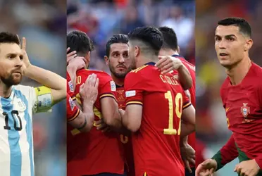 The Atlético Madrid striker shines with the Spanish National Team.