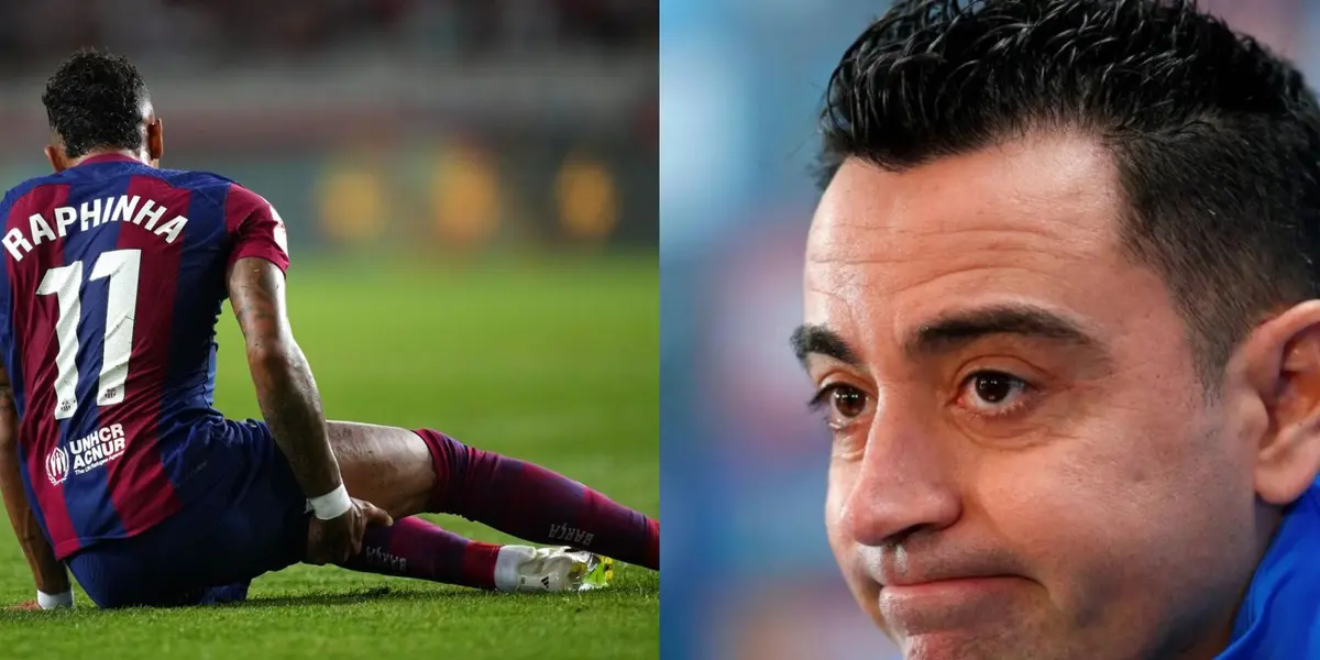 The Brazilian winger had a problem during the first half.