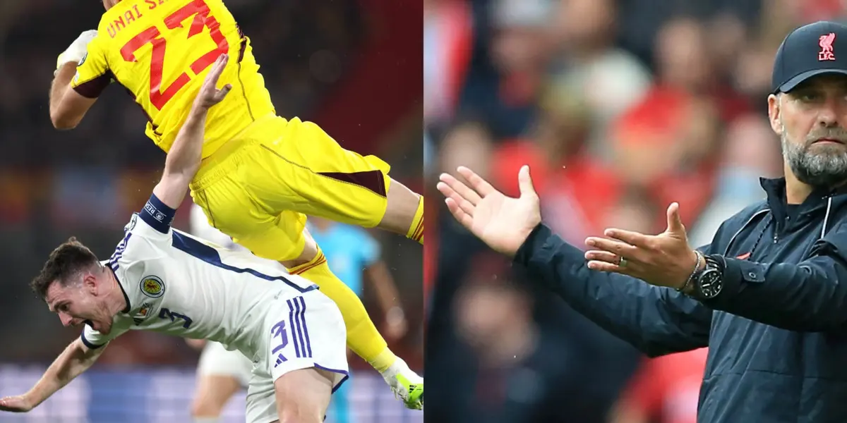 The defender had to be replaced during the match between Scotland and Spain.