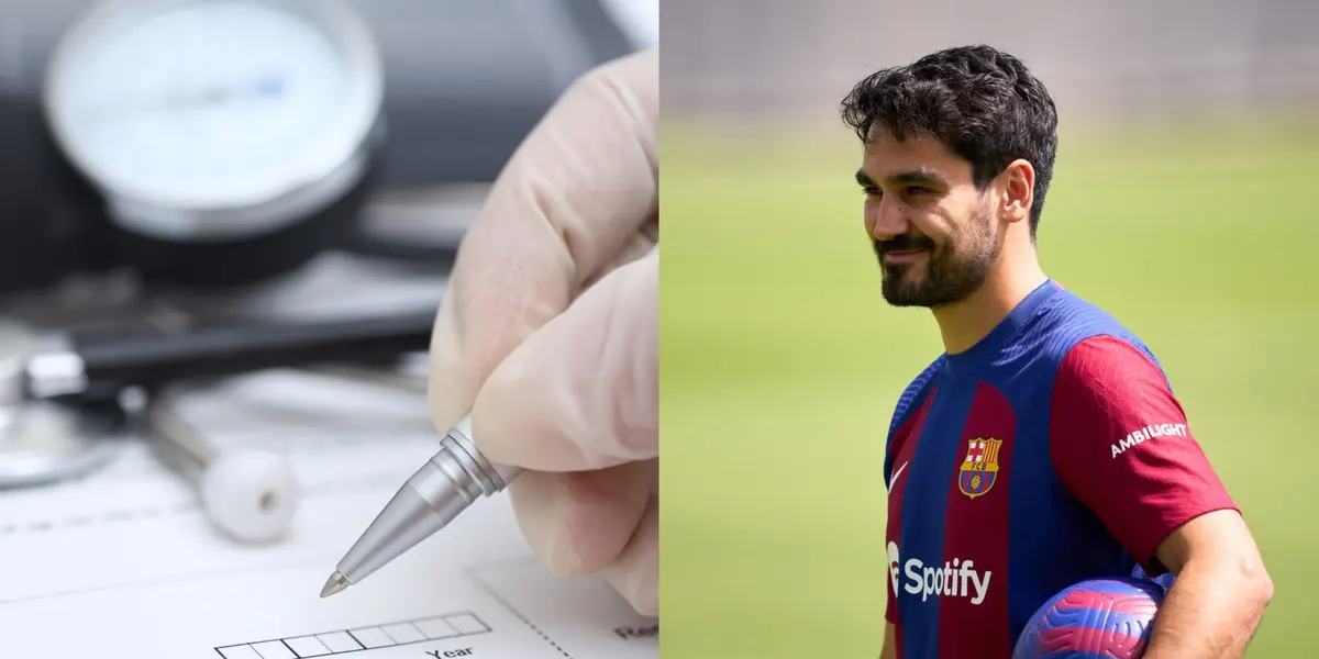 The German midfielder had suffered a hard blow to his back.