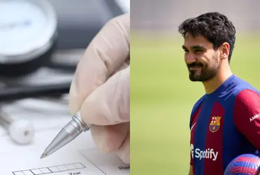 The German midfielder had suffered a hard blow to his back.