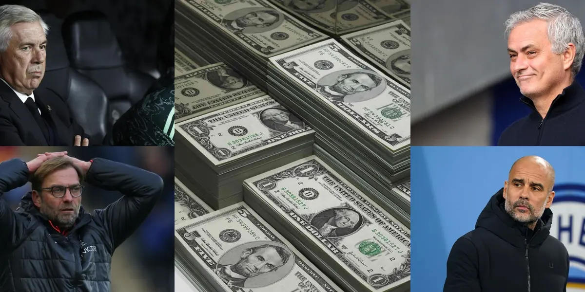 The Manchester City manager is very successful, but far from the richest.