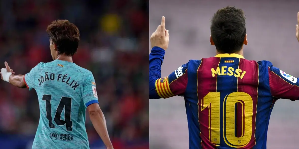 The Portuguese forward arrived at Los Blaugranas this summer and chose number 14.