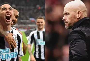 The Red Devils are losing 2-0 against the Magpies in the Carabao Cup.