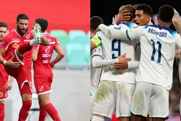 The Three Lions went into the break with a 1-0 lead at Wembley.